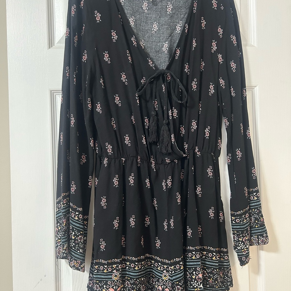 Floral Black Dress